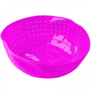 Silicone multifunctional leaky basket fruit basket steamed vegetable washing basket with silicone asphaltener