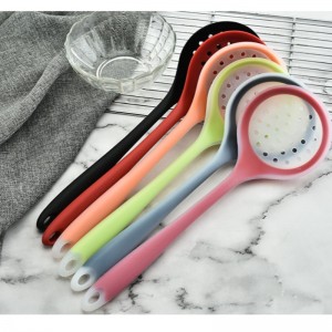 Silicone high temperature leaky spoon filter drain hedge soup slagscoop spoon kitchen supplies